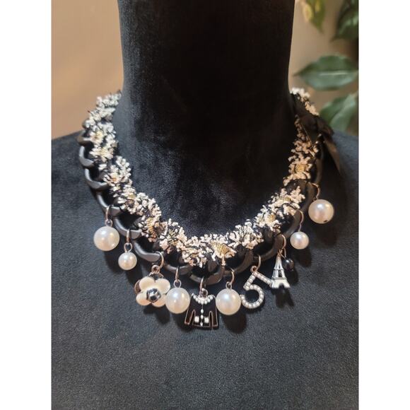 Women's Statement Pearl Charm Necklace With Lobster Clasp Fashion Jewelry - Picture 2 of 7